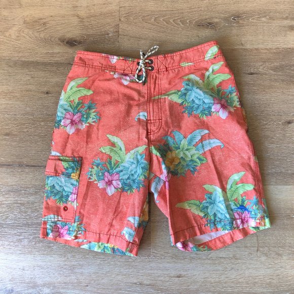 Tommy Bahama Other - Tommy Bahama Swim Trunks Tropical Orange, Men's Medium